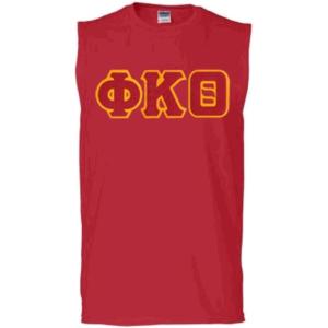 Phi Kappa Theta Lettered Sleeveless Tee(Red)