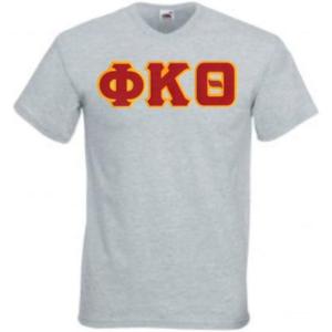 Phi Kappa Theta Lettered V-Neck T-Shirt(Sports Grey)