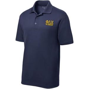 Phi Lambda Chi Greek Letter Polo’s(True Navy)
