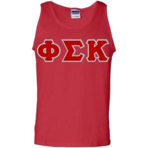Phi Sigma Kappa Lettered Tank Top(Red)