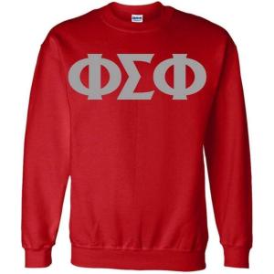 Phi Sigma Phi Greek Letter Sweatshirt(Red)