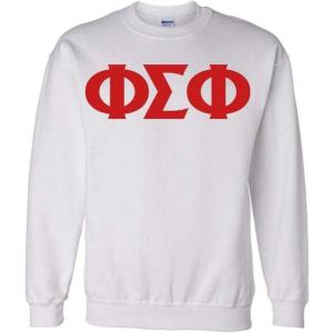 Phi Sigma Phi Greek Letter Sweatshirt(White)