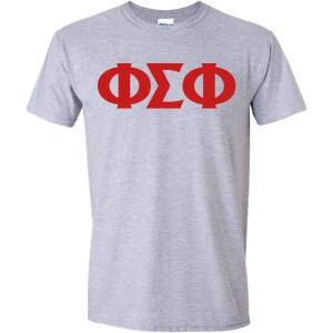 Phi Sigma Phi Greek Letter Tee(Sports Grey)