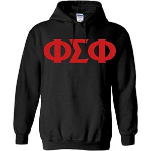 Phi Sigma Phi Greek Lettered Hoodie(Black)