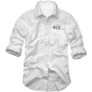 Phi Sigma Pi Classic Oxford(White/ Light Stone)