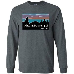 Phi Sigma Pi Est Long Sleeve T-Shirt(Charcoal)