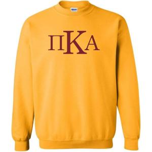 Pi Kappa Alpha Pike Logo Crewneck Sweatshirt(Gold)