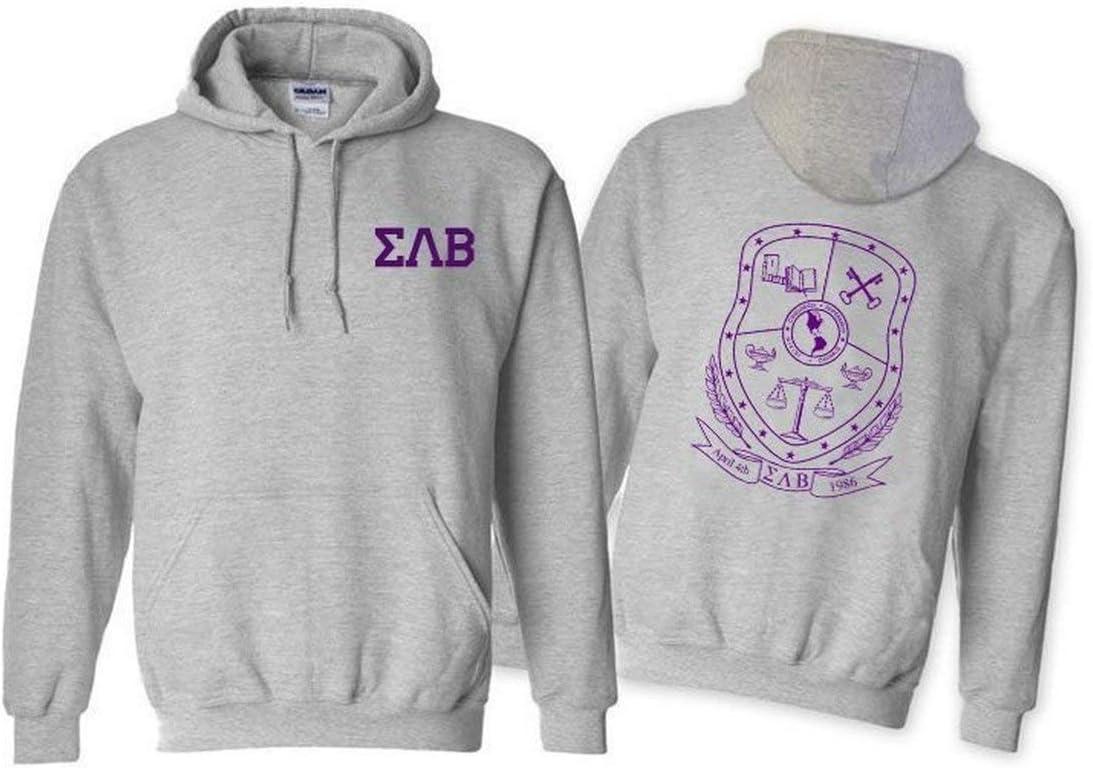 imageSigma Lambda Beta World Famous Greek Hoodie Sports Grey with Purple ImprintSports Grey