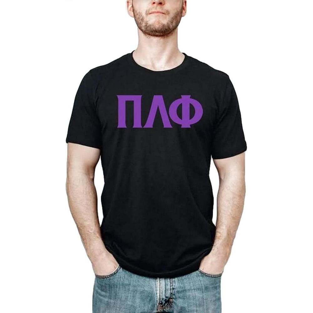 imageGreekgear Pi Lambda Phi Letter TeeBlack