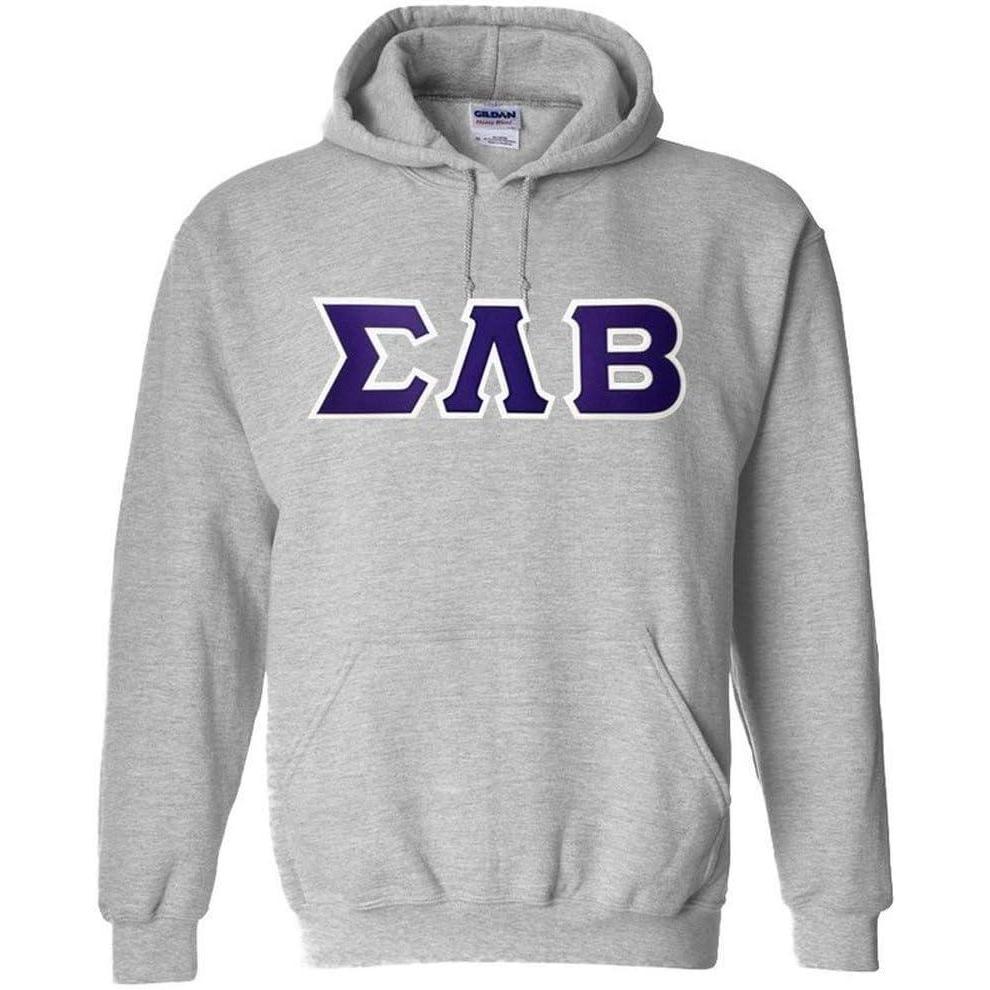 imageGreekgear Sigma Lambda Beta Lettered Hooded SweatshirtSports Grey