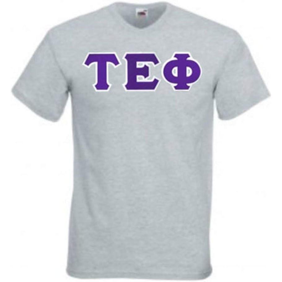 imageGreekgear Tau Epsilon Phi Lettered VNeck TShirtSports Grey