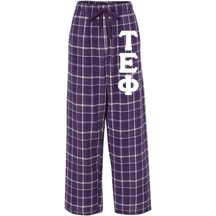 imageGreekgear Tau Epsilon Phi Pajamas Flannel PantPurpleWhite