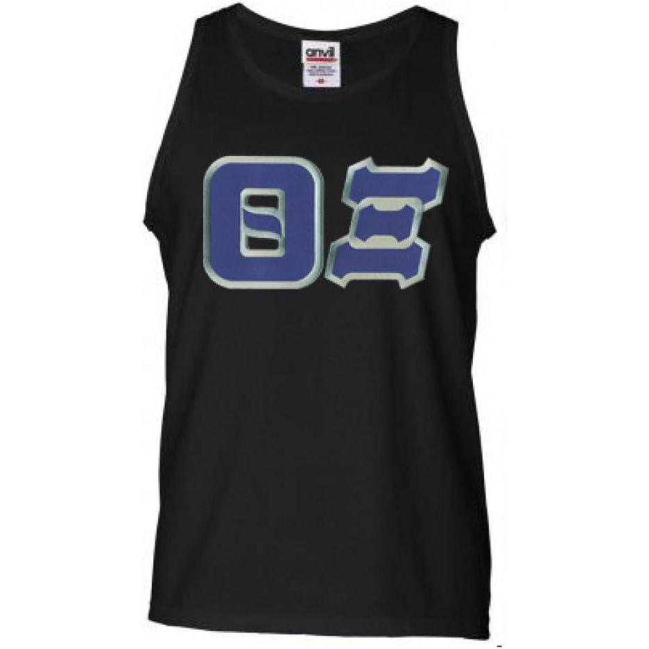 imageGreekgear Theta Xi Lettered Tank TopBlack