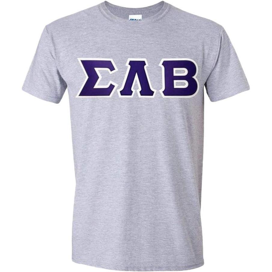 imageSigma Lambda Beta Lettered TeeLight Grey