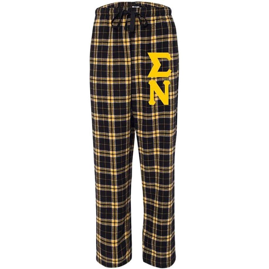 imageSigma Nu Pajamas Flannel PantBlackGold