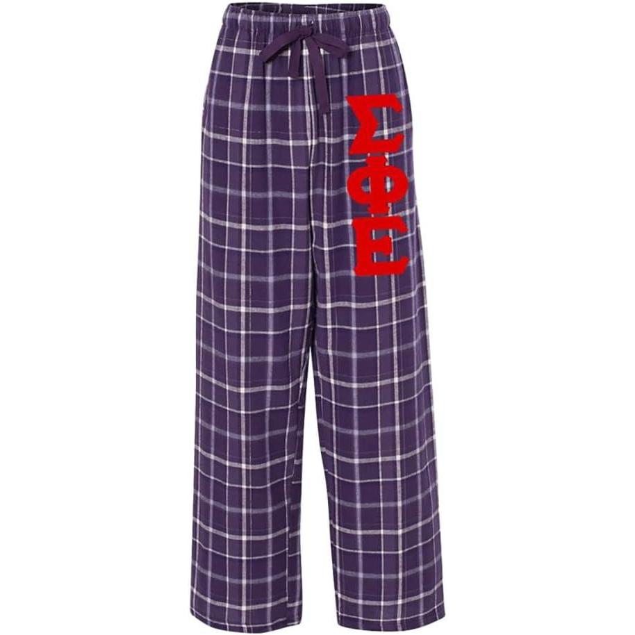 imageSigma Phi Epsilon SigEp Pajamas Flannel PantPurpleWhite