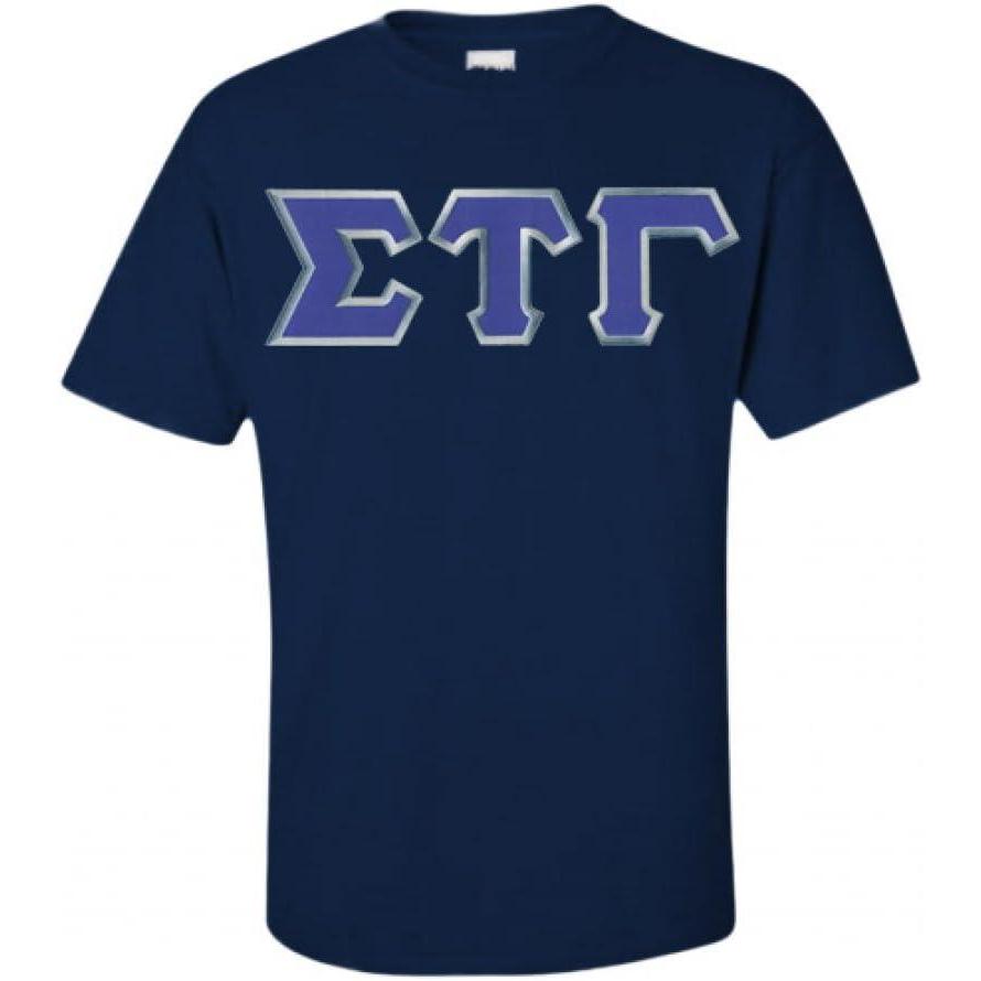 imageSigma Tau Gamma Lettered TShirtNavy Blue