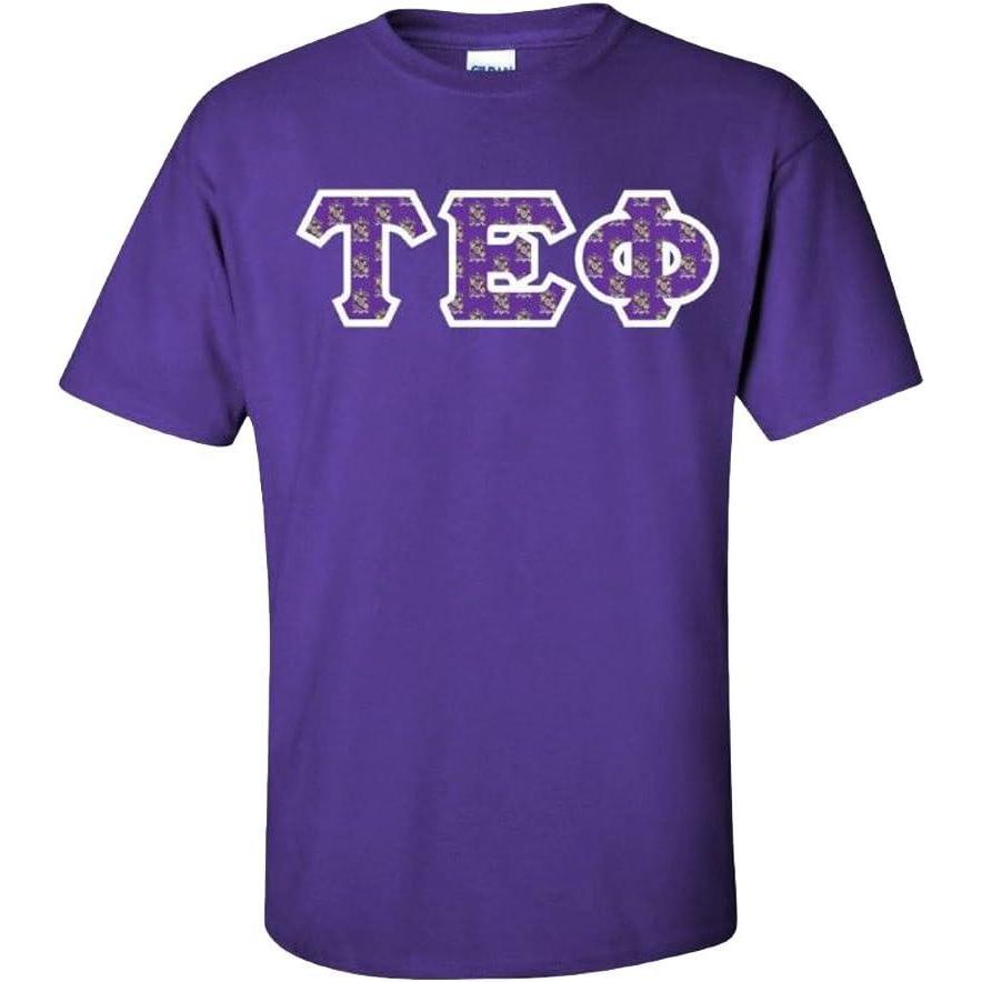 imageTau Epsilon Phi Fraternity Crest Twill Letter TeePurple
