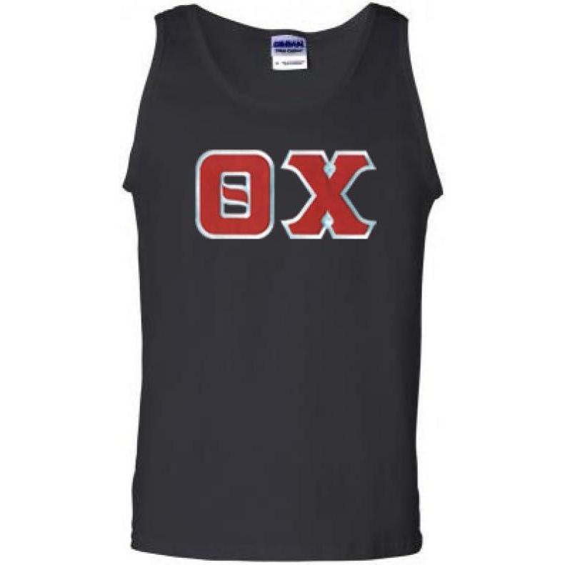 imageTheta Chi Lettered Tank TopBlack