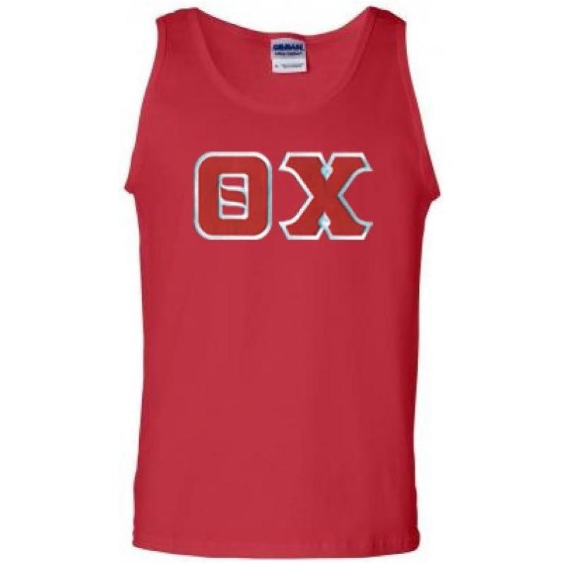 imageTheta Chi Lettered Tank TopRed