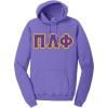Greekgear PI Lambda Phi Pigment-Dyed Lettered Hooded Sweatshirt(Amethyst)