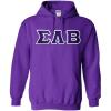 Greekgear Sigma Lambda Beta Lettered Hooded Sweatshirt(Purple)