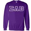 Greekgear Sigma Lambda Beta Sewn Lettered Crewneck Sweatshirt(Purple)