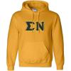 Greekgear Sigma Nu Lettered Hooded Sweatshirt(Athletic Gold)