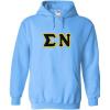 Greekgear Sigma Nu Lettered Hooded Sweatshirt(Light Blue)