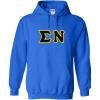 Greekgear Sigma Nu Lettered Hooded Sweatshirt(Royal Blue)