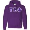 Greekgear Tau Epsilon Phi Lettered Hooded Sweatshirt(Purple)