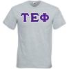 Greekgear Tau Epsilon Phi Lettered V-Neck T-Shirt(Sports Grey)