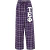 Greekgear Tau Epsilon Phi Pajamas Flannel Pant(Purple/White)