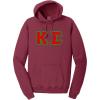 Kappa Sigma Pigment-Dyed Lettered Hooded Sweatshirt(Merlot)