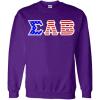 Sigma Lambda Beta Greek Letter American Flag Crewneck(Purple)