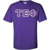 Tau Epsilon Phi Fraternity Crest Twill Letter Tee(Purple)