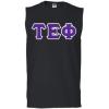 Tau Epsilon Phi Lettered Sleeveless Tee(Black)