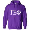 Tau Epsilon Phi World Famous Greek Hoodie – Purple with White Imprint(Purple)