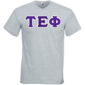 Greekgear Tau Epsilon Phi Lettered V-Neck T-Shirt(Sports Grey)