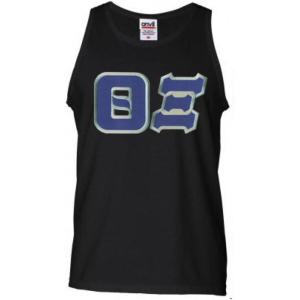Greekgear Theta Xi Lettered Tank Top(Black)