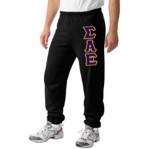 Sigma Alpha Epsilon SAE Lettered Sweatpants(Black)