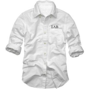 Sigma Lambda Beta Classic Oxford(White/ Light Stone)