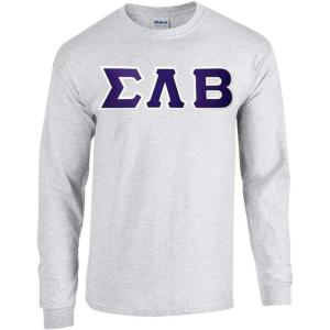 Sigma Lambda Beta Lettered Long Sleeve Tee(Light Grey)