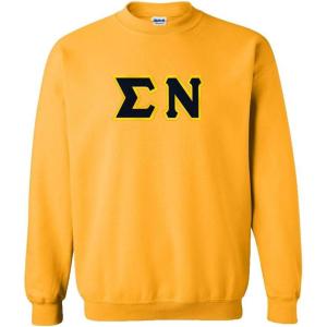 Sigma Nu Lettered Crewneck(Athletic Gold)