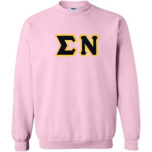 Sigma Nu Lettered Crewneck(Light Pink)