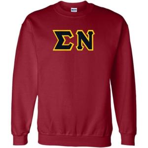 Sigma Nu Lettered Crewneck(Maroon)