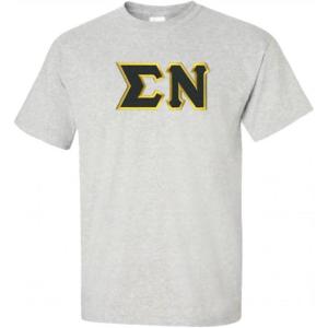 Sigma Nu Lettered T-Shirt(Ice Grey)