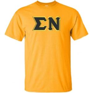 Sigma Nu Lettered T-Shirt(Yellow)