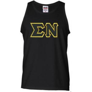 Sigma Nu Lettered Tank Top(Black)