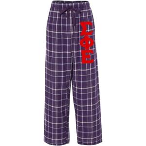 Sigma Phi Epsilon SigEp Pajamas Flannel Pant(Purple/White)